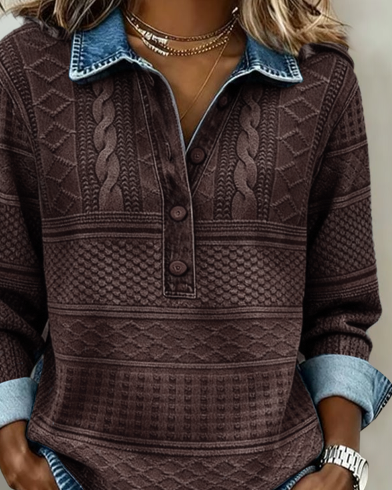 SUDADERA MODERNO MEDIO-ABOTONADO SOLAPA