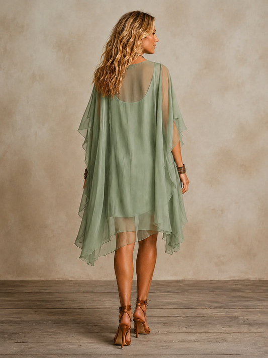 ELLA | VESTIDO CORTO BOHO CON VOLANTES