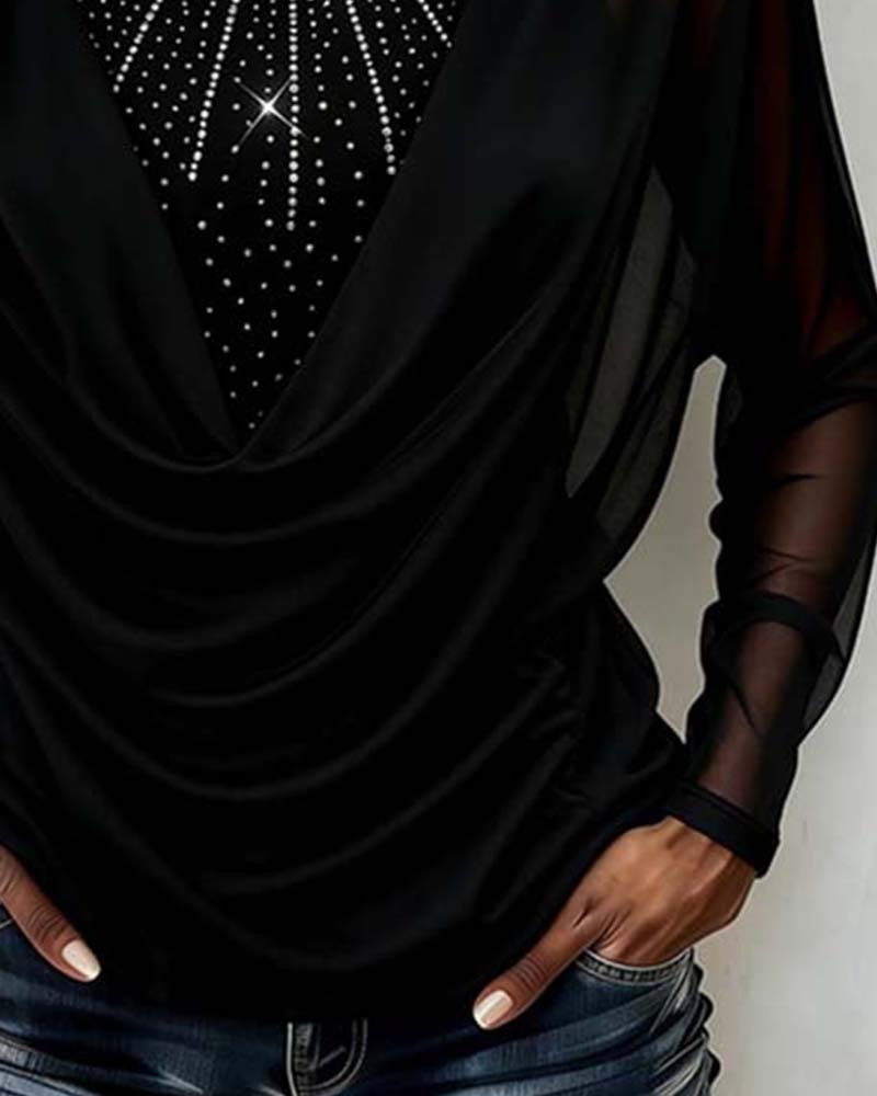 TOP FINO BRILLANTE CUELLO