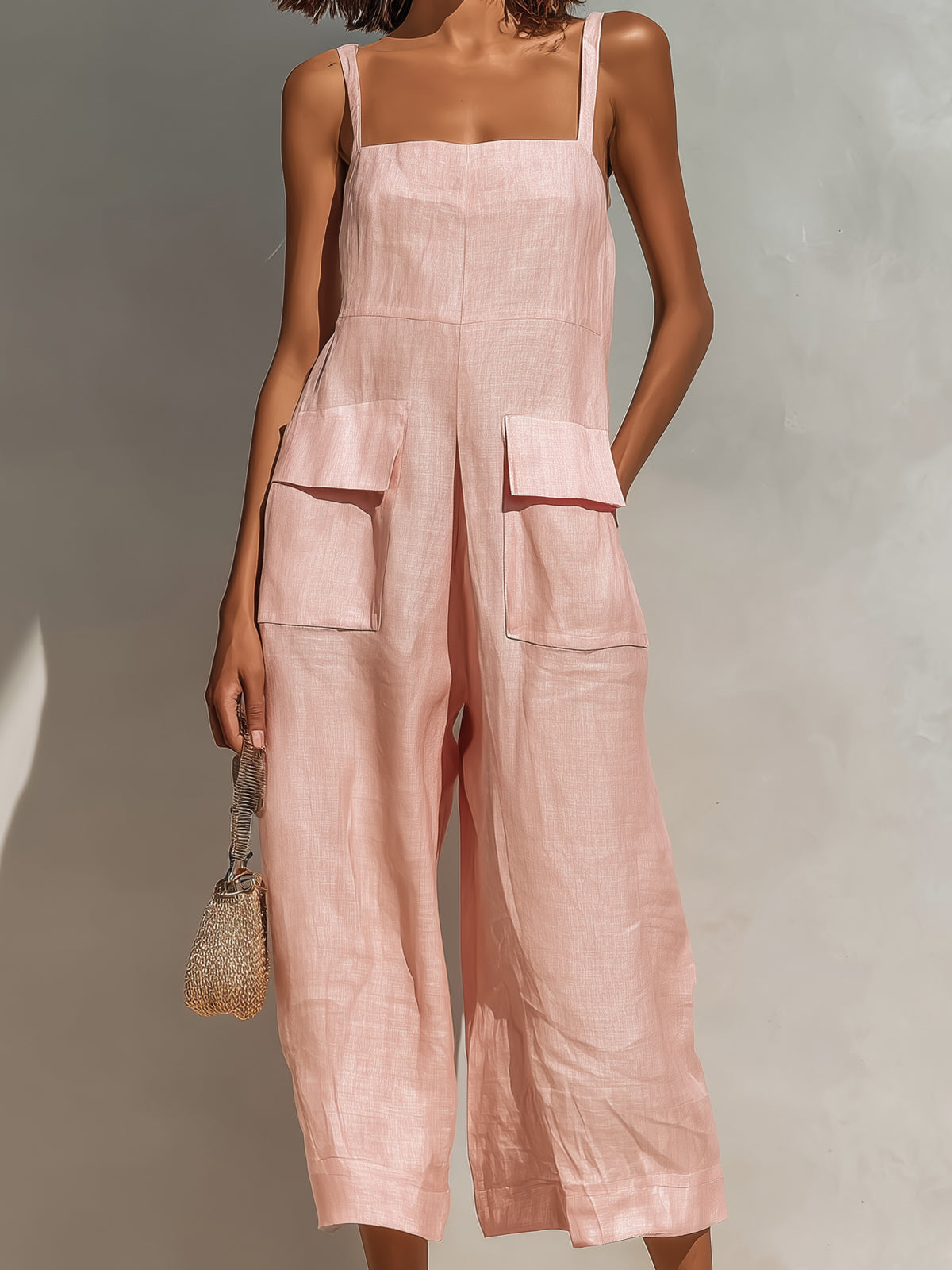 Léna | Mono elegante de tirantes finos y pernera ancha