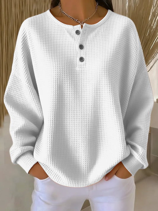 DARIA LORENA | SUDADERA HENLEY TEXTURIZADA CATHERINE