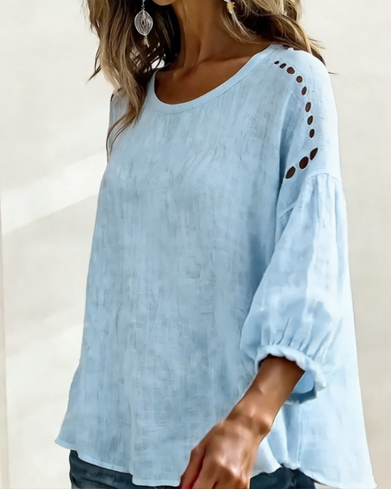 BLUSA CALADO 100% ALGODÓN