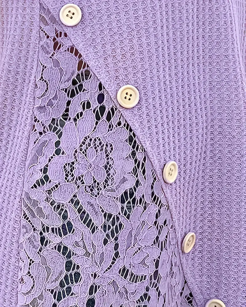 CAMISETA ENCAJE PANEL DE PUNTO