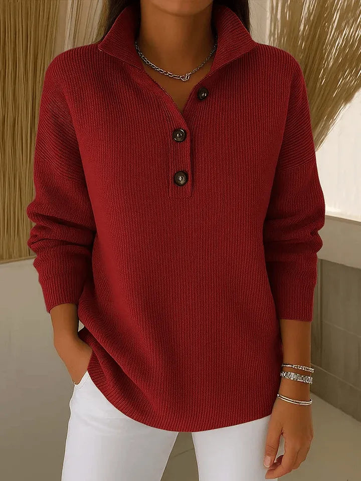 DARIA LORENA | JERSEY DE CUELLO ALTO CON BOTONES FLORENCE