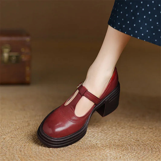 ÉLISE | ZAPATOS MARY JANE CON TACÓN BLOQUE