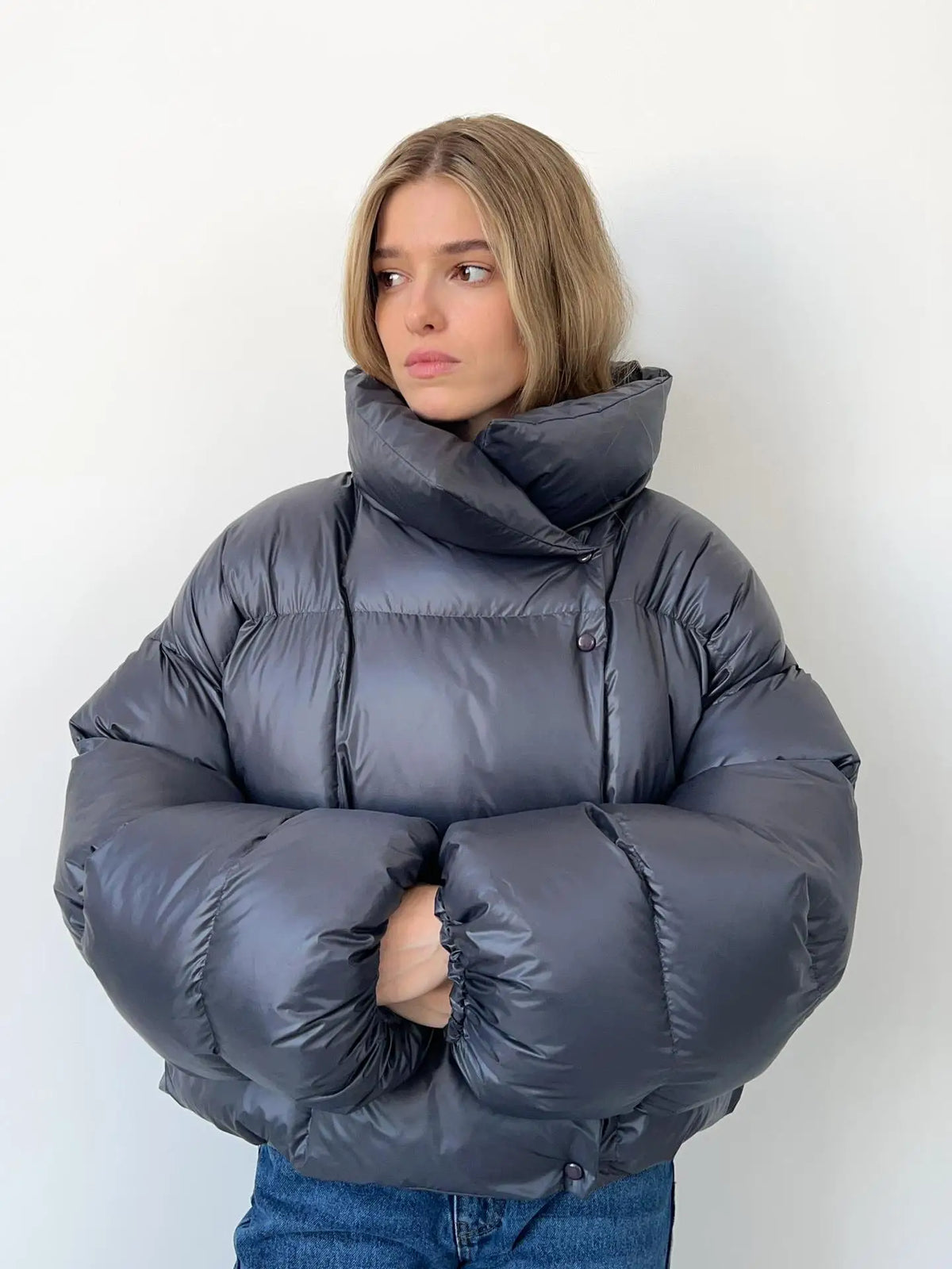 GEMMA | CHAQUETA ACOLCHADA AMPLIA DE DOBLE CAPA
