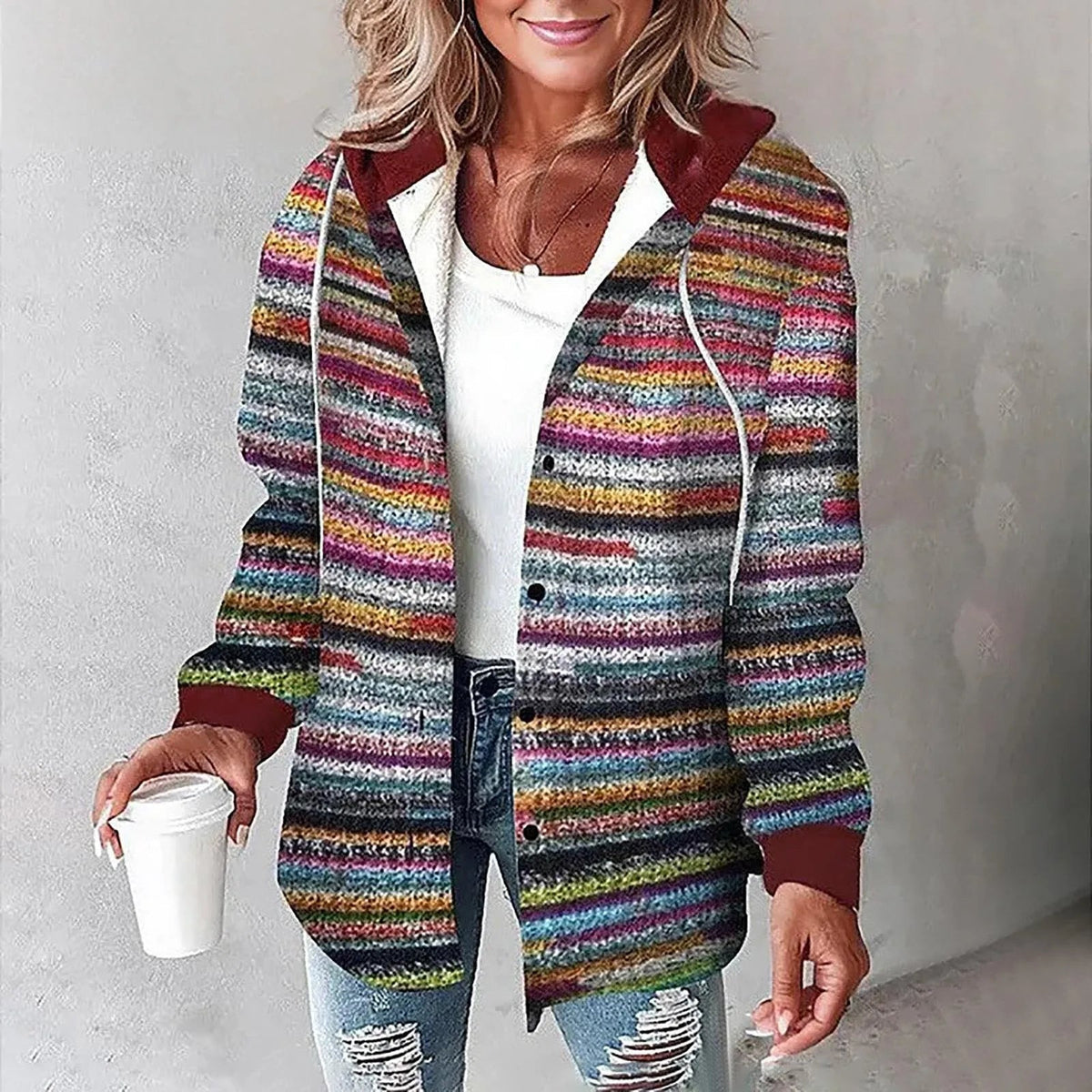 DARIALORENA | SOBRECAMISA FORRADA CON CAPUCHA ÉLISE