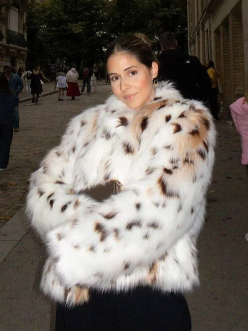 SENNA | CHAQUETA DE PELO CON ESTAMPADO DE LEOPARDO
