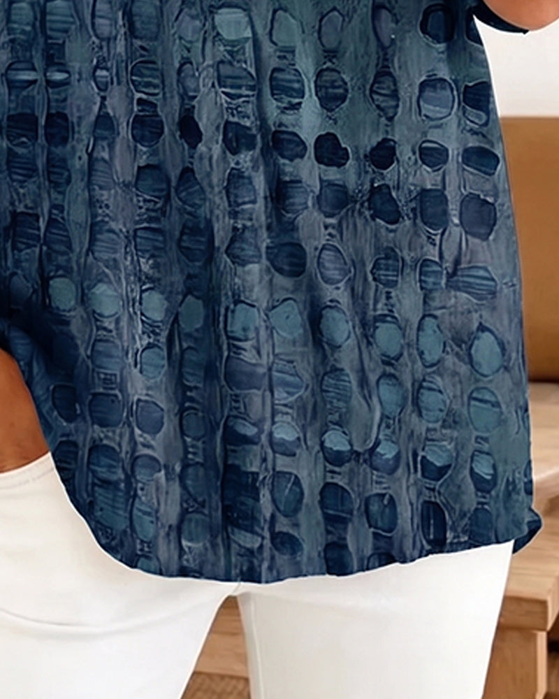 BLUSA ESTAMPADO LUNARES BOTÓN MEDIO-PATRON