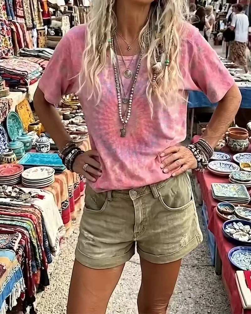 CAMISETA DEGRADADO LAZO COLOR
