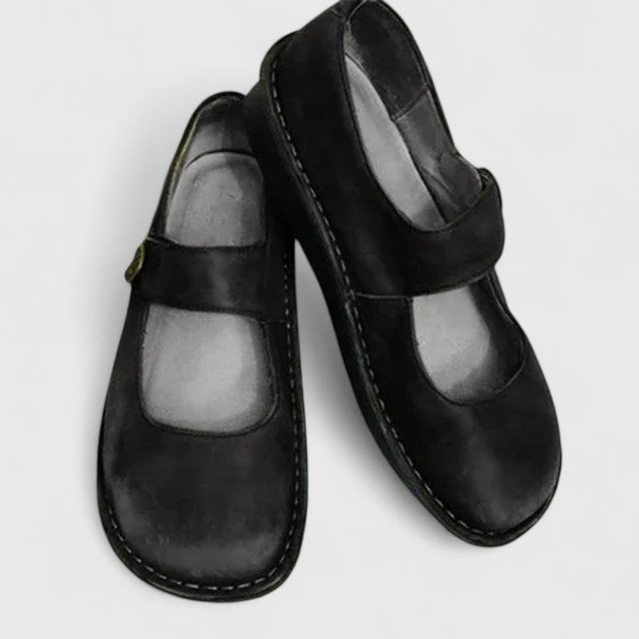 MONIQUE | ZAPATOS MERCEDITAS DE CUERO ENVEJECIDO