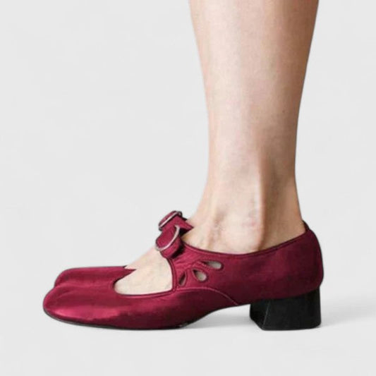 LÉA | ZAPATOS MERCEDITAS RETRO CON HEBILLA REDONDA