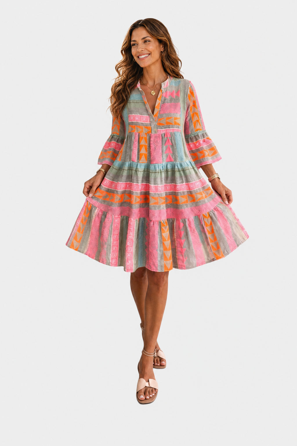AROA | VESTIDO MIDI ESTAMPADO