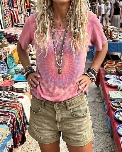 CAMISETA DEGRADADO LAZO COLOR