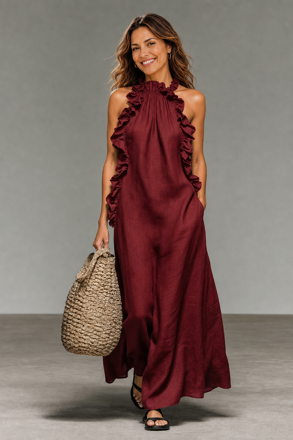 GLADYS™ | VESTIDO MAXI CON BOLSILLOS