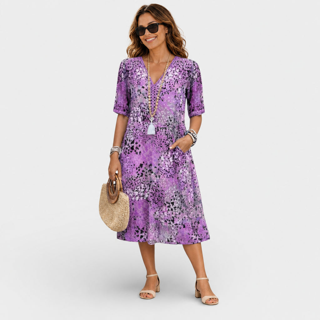 ADELA | VESTIDO CON ESCOTE EN V