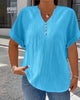 100% ALGODÓN CAMISETA CUELLO DE V ANCHO TEXTURIZADO