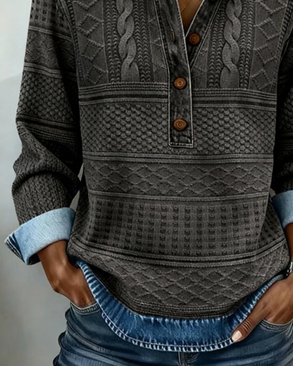 SUDADERA MODERNO MEDIO-ABOTONADO SOLAPA