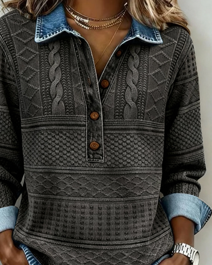 SUDADERA MODERNO MEDIO-ABOTONADO SOLAPA