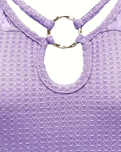 CAMISETA ENCAJE PANEL DE PUNTO