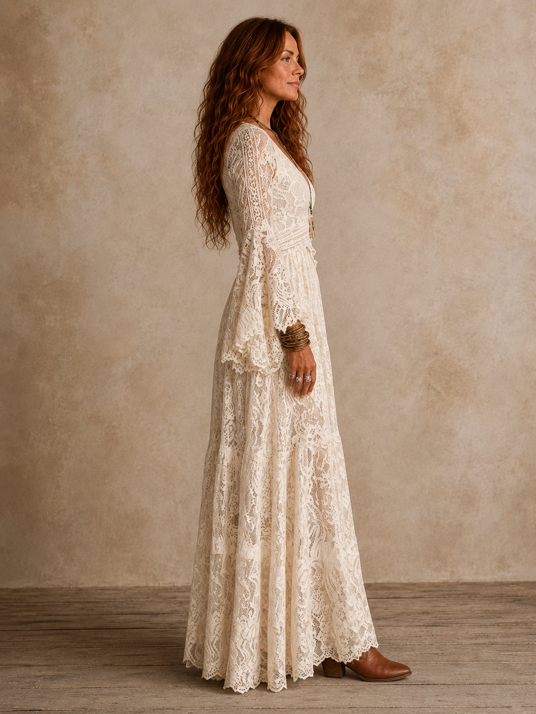 EMILY | VESTIDO LARGO DE SILUETA VINTAGE