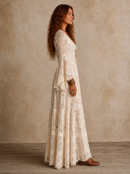 EMILY | VESTIDO LARGO DE SILUETA VINTAGE