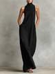 CARLAA | VESTIDO LARGO NEGRO MINIMALISTA