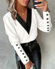 MANGA HERRADURA CON DE V COLOR DE CONTRASTE