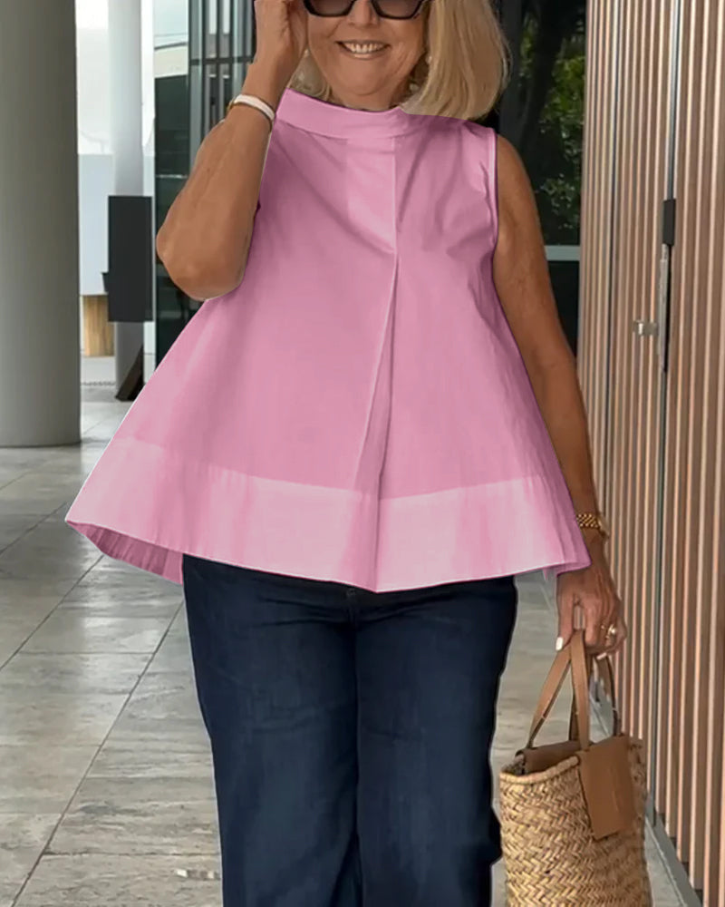 BLUSA SIN MANGAS LISA SENCILLO
