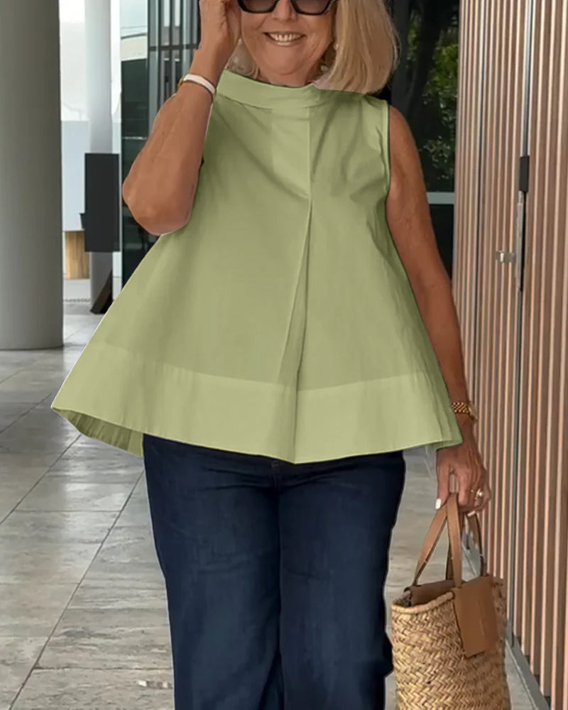 BLUSA SIN MANGAS LISA SENCILLO