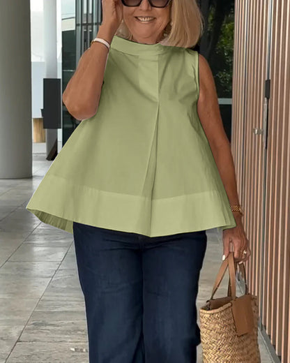 BLUSA SIN MANGAS LISA SENCILLO