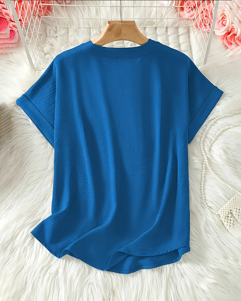 BLUSA HOLGADO LISA PARA MUJER – CASUAL