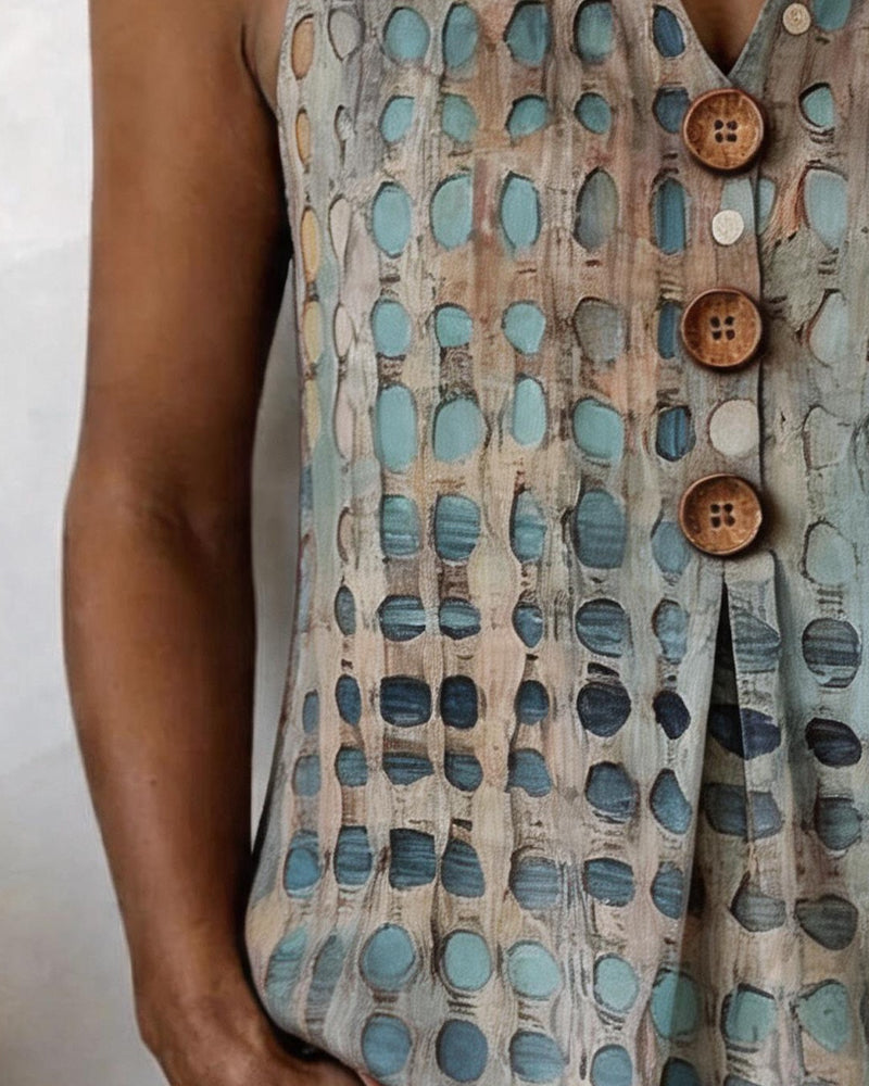 TOPS DE TIRANTES DE LUNARES ESTAMPADO SIN MANGAS