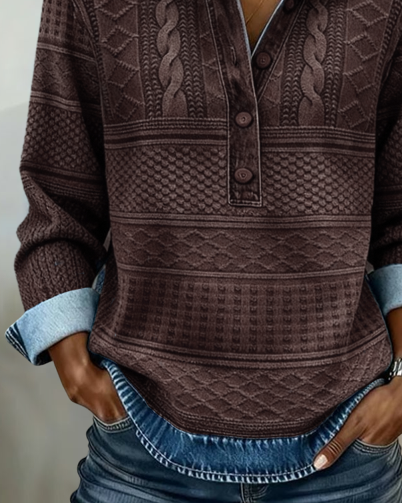 SUDADERA MODERNO MEDIO-ABOTONADO SOLAPA