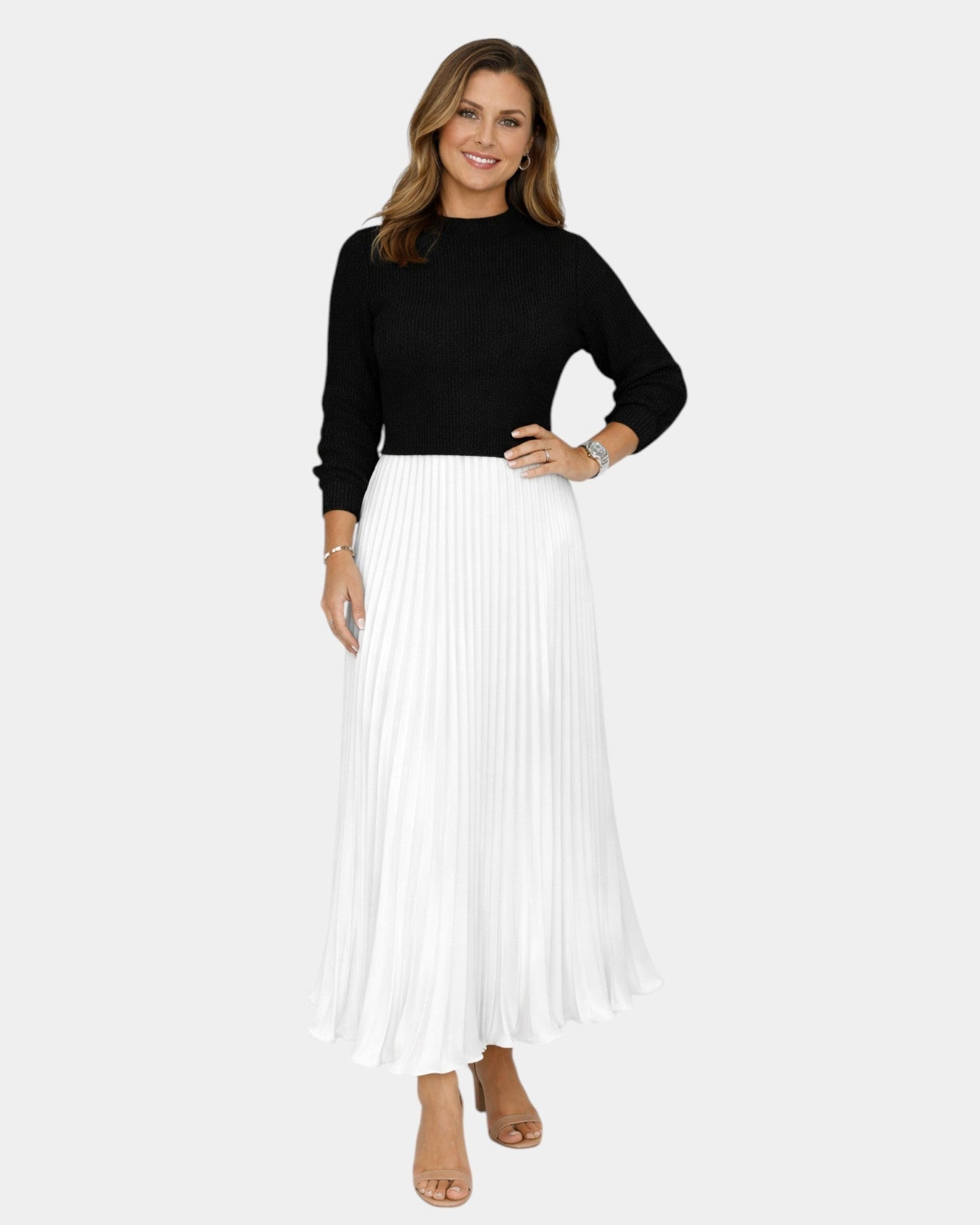 Béatris | Vestido efecto blusa