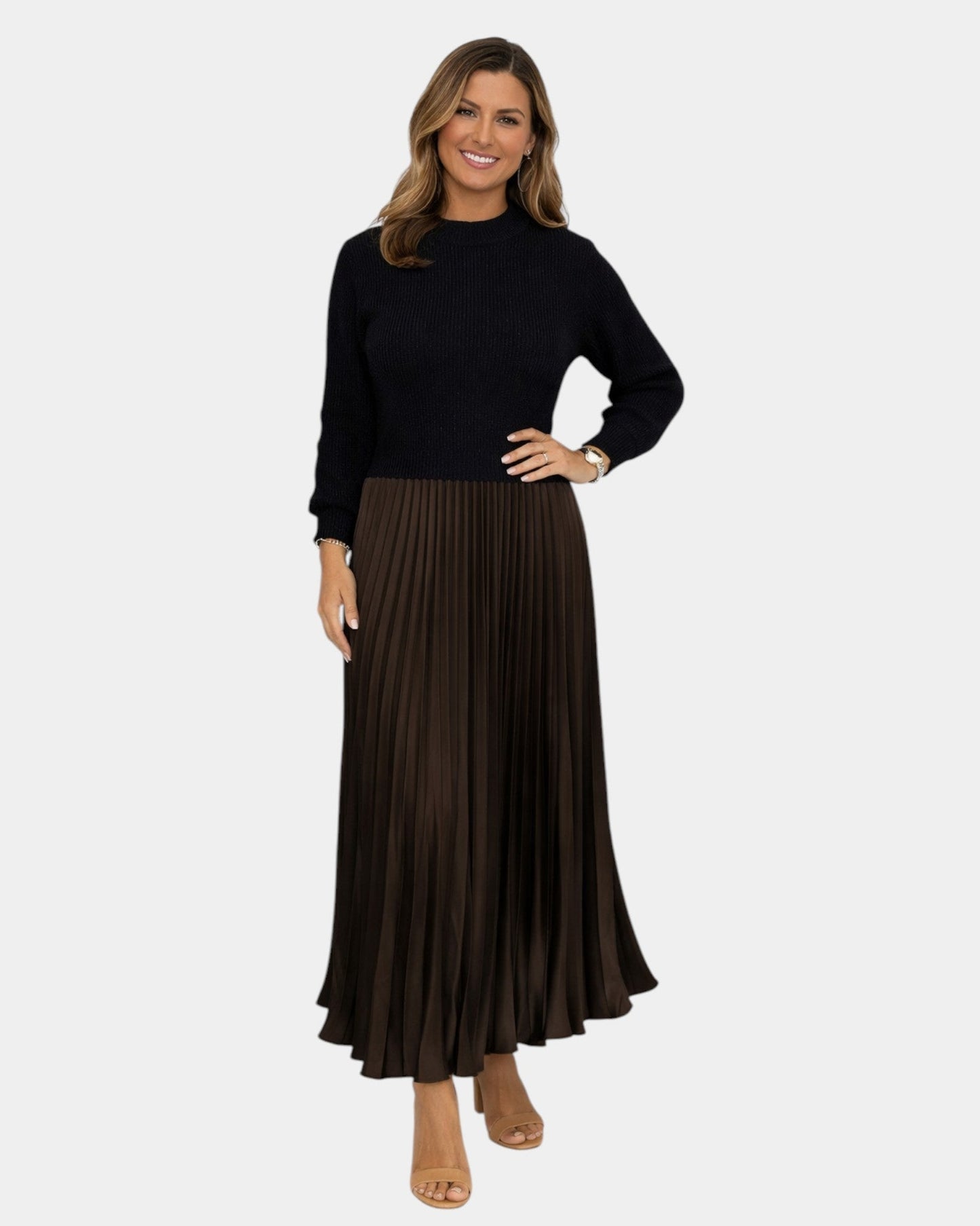 Béatris | Vestido efecto blusa