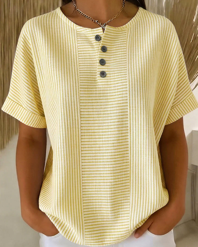 BLUSA CUELLO REDONDO MANGA CORTA