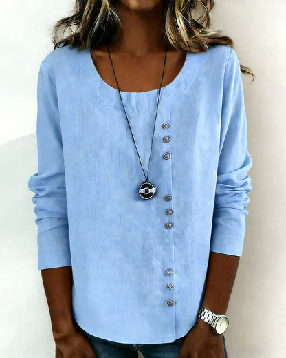 TOP CUELLO REDONDO MANGA LARGA