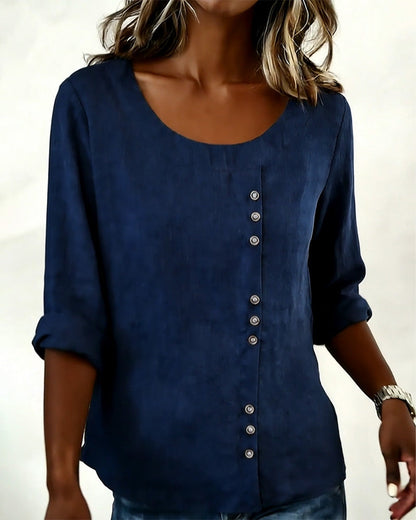 TOP CUELLO REDONDO MANGA LARGA