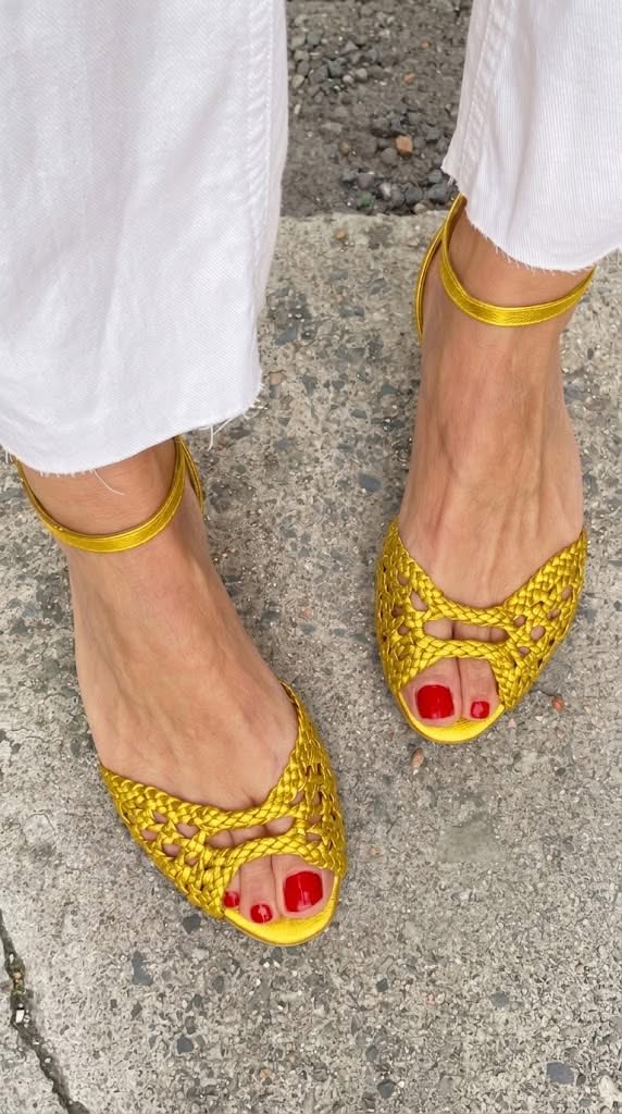 ISADORA™ | SANDALIAS DORADAS TRENZADAS