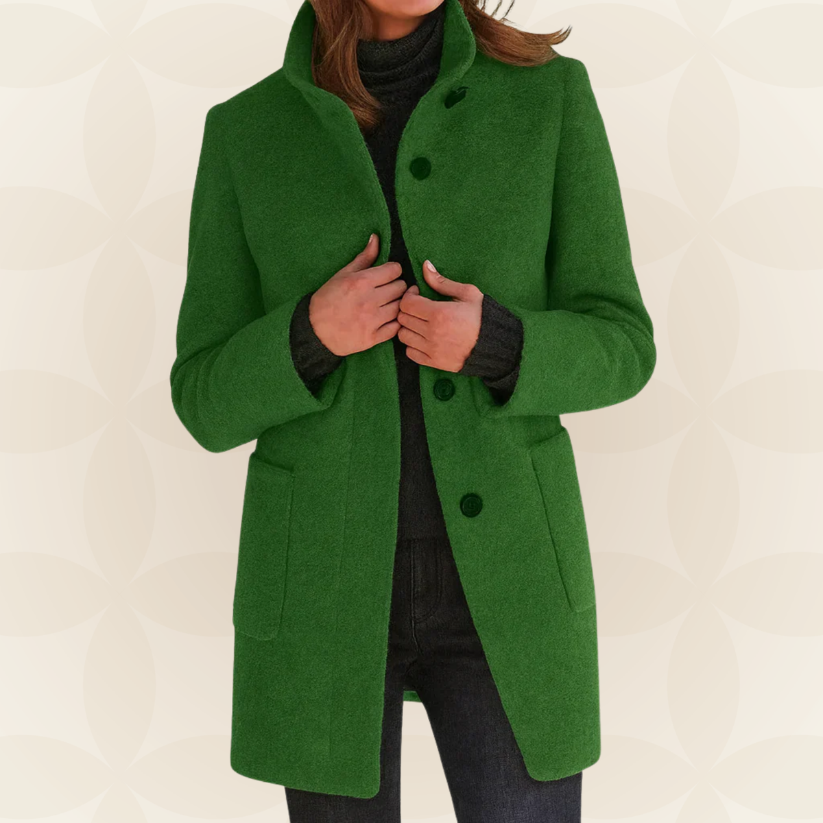 ANNA | CHAQUETA CÓMODA DE MUJER CON CUELLO ALTO