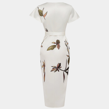 AGATA | VESTIDO CRUZADO ELEGANTE CON ESTAMPADO FLORAL