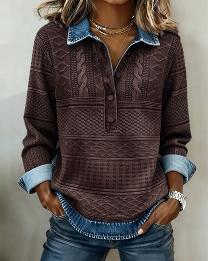 SUDADERA MODERNO MEDIO-ABOTONADO SOLAPA