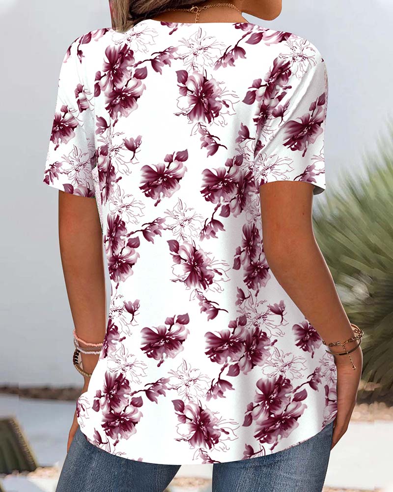 BLUSA ESTAMPADO FLORAL MANGA CORTA