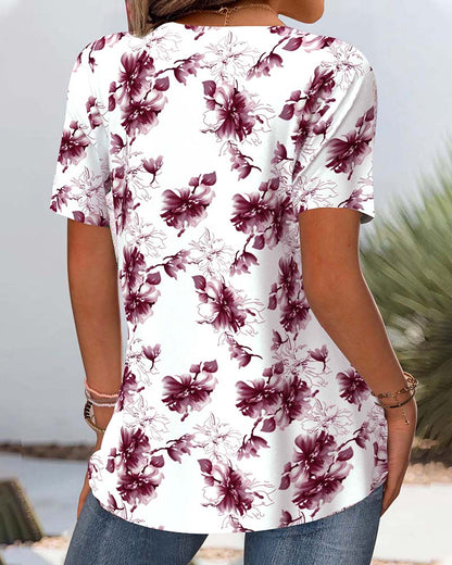 BLUSA ESTAMPADO FLORAL MANGA CORTA