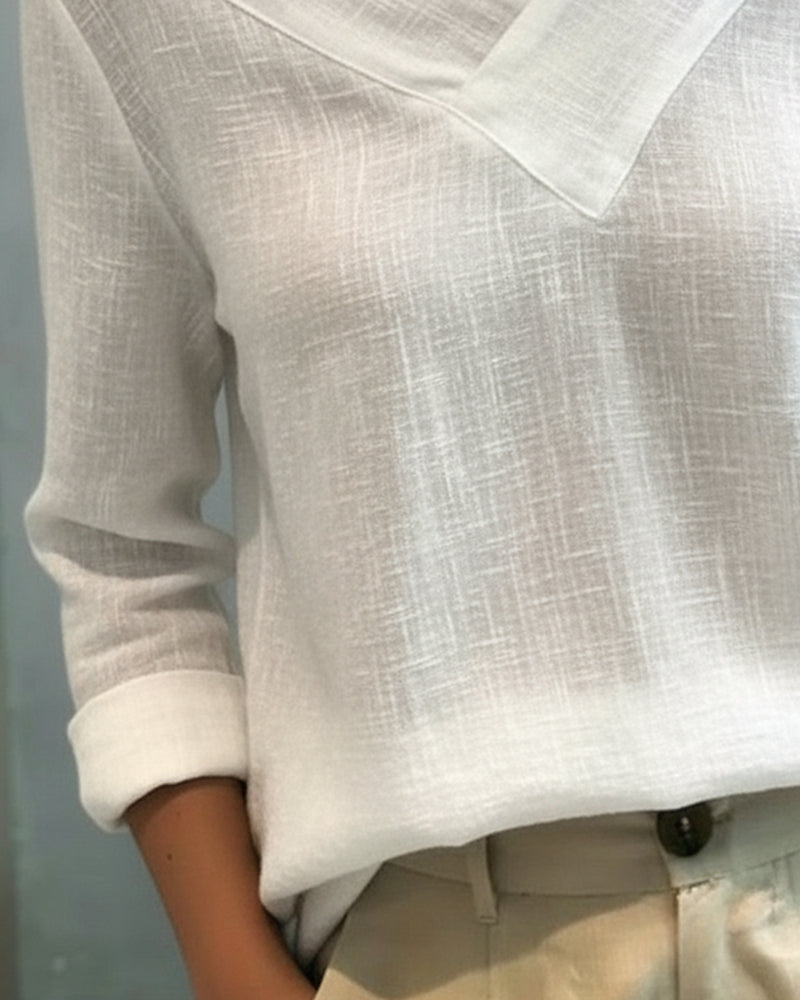 TOP ELEGANTE CUELLO DE V ESCOTE TIRANTE CAÍDO