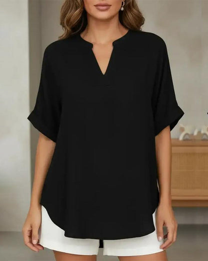 BLUSA HOLGADO LISA PARA MUJER – CASUAL