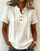 CAMISETA MODERNO CASUAL BOTÓN CUELLO DE V