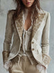CONSTANCE | BLAZER MARFIL BORDADO DE SASTRERÍA