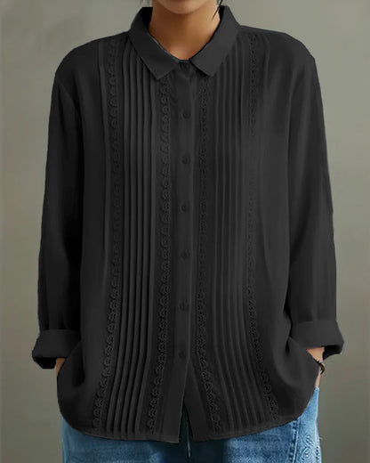 CAMISA CUELLO BEBÉ LISA MANGA LARGA